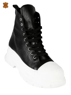 Queen Helena Genny Sneakers alte in pelle donna