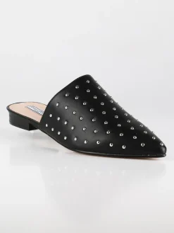 Queen Helena Sabot neri in ecopelle con borchie