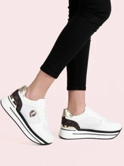 Queen Helena Sneakers donna lurex con platform