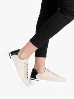 Queen Helena Sneakers donna stringate con suola alta