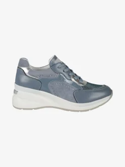 Queen Helena Sneakers donna stringate con zeppa