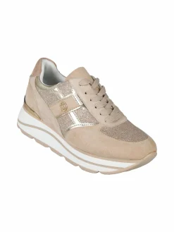 Queen Helena Sneakers donna scamosciate con platform