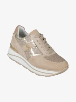 Queen Helena Sneakers donna scamosciate con platform