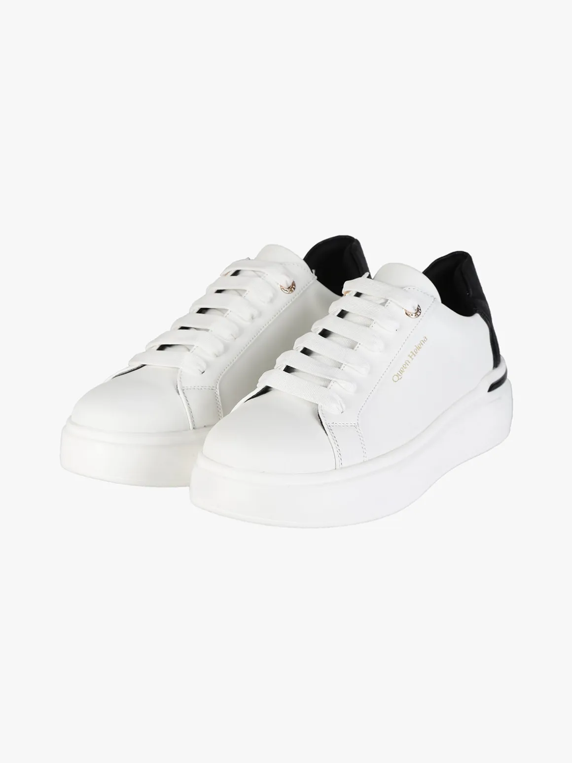 Queen Helena Sneakers donna stringate con suola alta