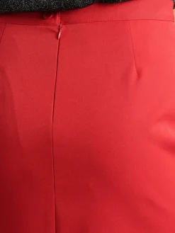 Radaus Gonna longuette donna con spacco - rosso