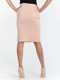 Radaus Gonna longuette donna con spacco - rosa