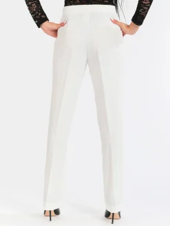 Radaus Pantaloni classici da donna a gamba dritta - bianco