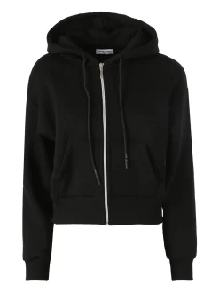 Raggi Lunari Felpa donna pesante con cappuccio e zip - nero