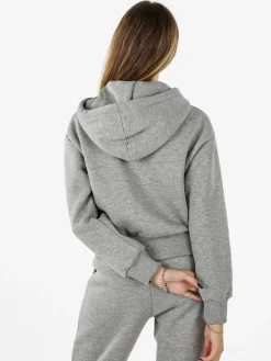 Raggi Lunari Felpa donna pesante con cappuccio e zip - grigio
