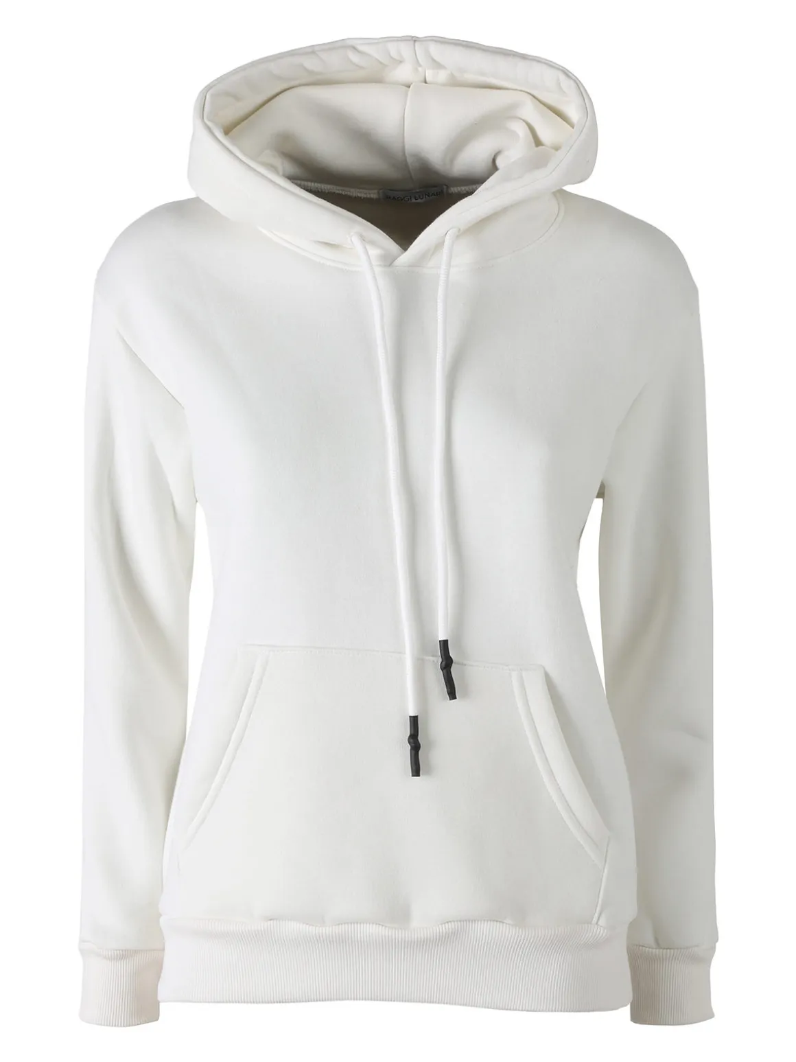 Raggi Lunari Felpa pesante da donna con cappuccio - bianco