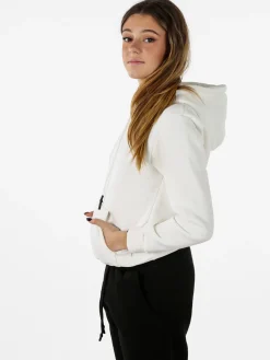 Raggi Lunari Felpa pesante da donna con cappuccio - bianco