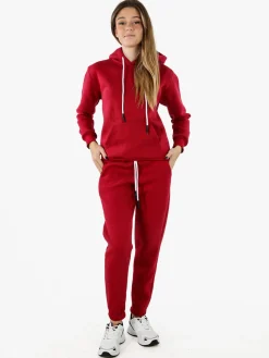 Raggi Lunari Felpa pesante da donna con cappuccio - bordeaux