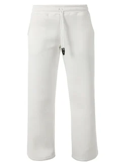 Raggi Lunari Pantaloni da donna in felpa a gamba larga con coulisse - bianco