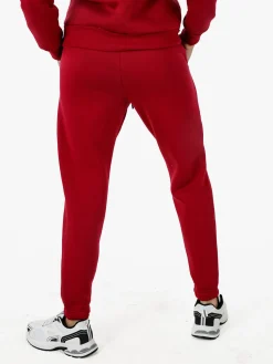 Raggi Lunari Pantaloni tuta da donna felpati con coulisse - bordeaux