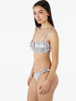 Rai7 Bikini donna zebrato con reggiseno a fascia e slip con laccetti - mela