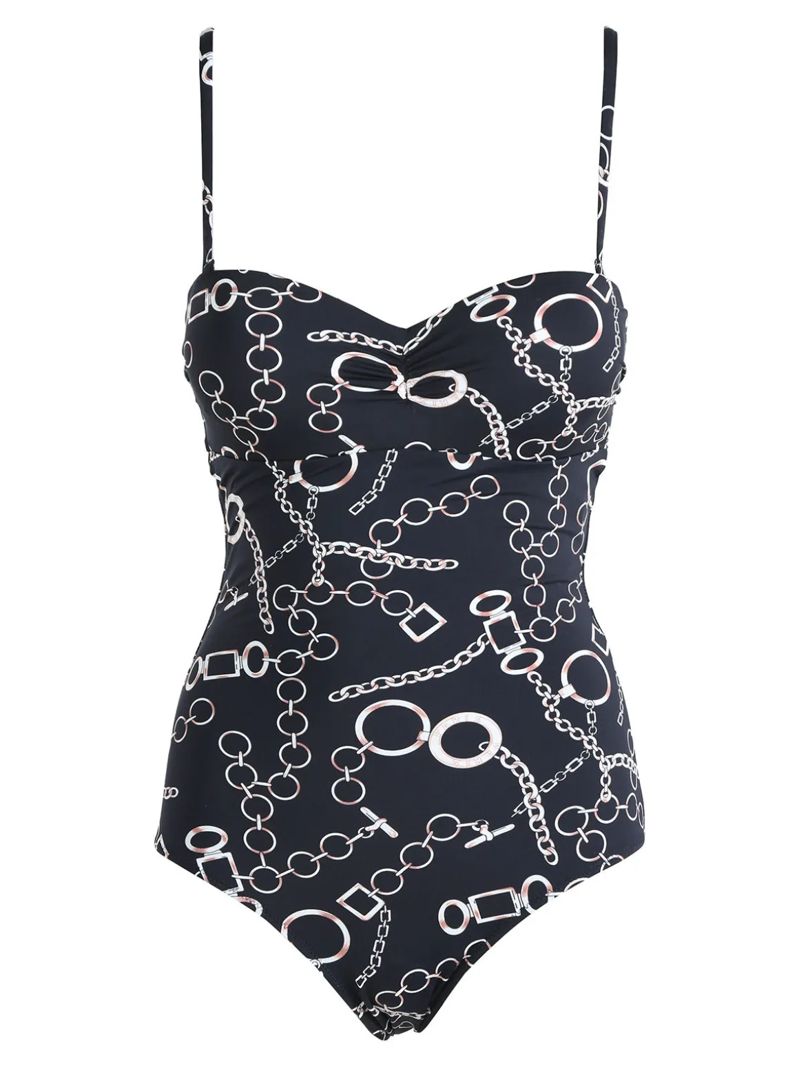 Rai7 Costume da bagno intero da donna con coppe imbottite e con ferretto - nero