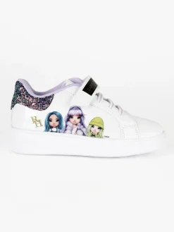 Rainbow Sneakers bambina in ecopelle con strappo