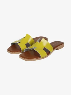 Rebecca - Made In Italy Ciabatte basse da donna con fascia in pelle