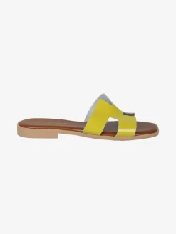 Rebecca - Made In Italy Ciabatte basse da donna con fascia in pelle