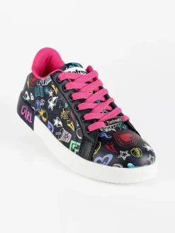 Refresh Sneakers basse donna in ecopelle con stampa disegni