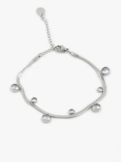 Rejena Bracciale piatto con strass