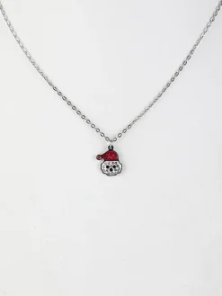 Rejena Collana da donna sottile con charm natalizio