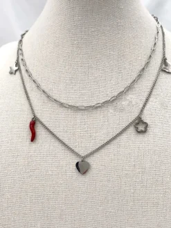 Rejena Collana donna in acciaio con ciondolo