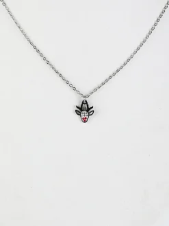 Rejena Collana donna in maglia sottile con charm renna