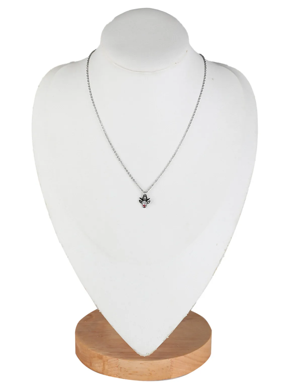 Rejena Collana donna in maglia sottile con charm renna