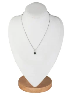 Rejena Collana sottile da donna con charm albero di Natale