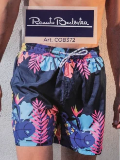 Renato Balestra Boxer da mare uomo con fantasia floreale