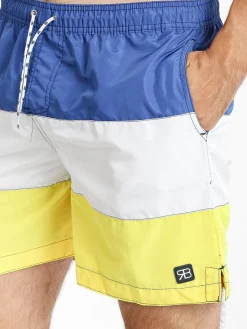Renato Balestra Boxer da mare a strisce di colore
