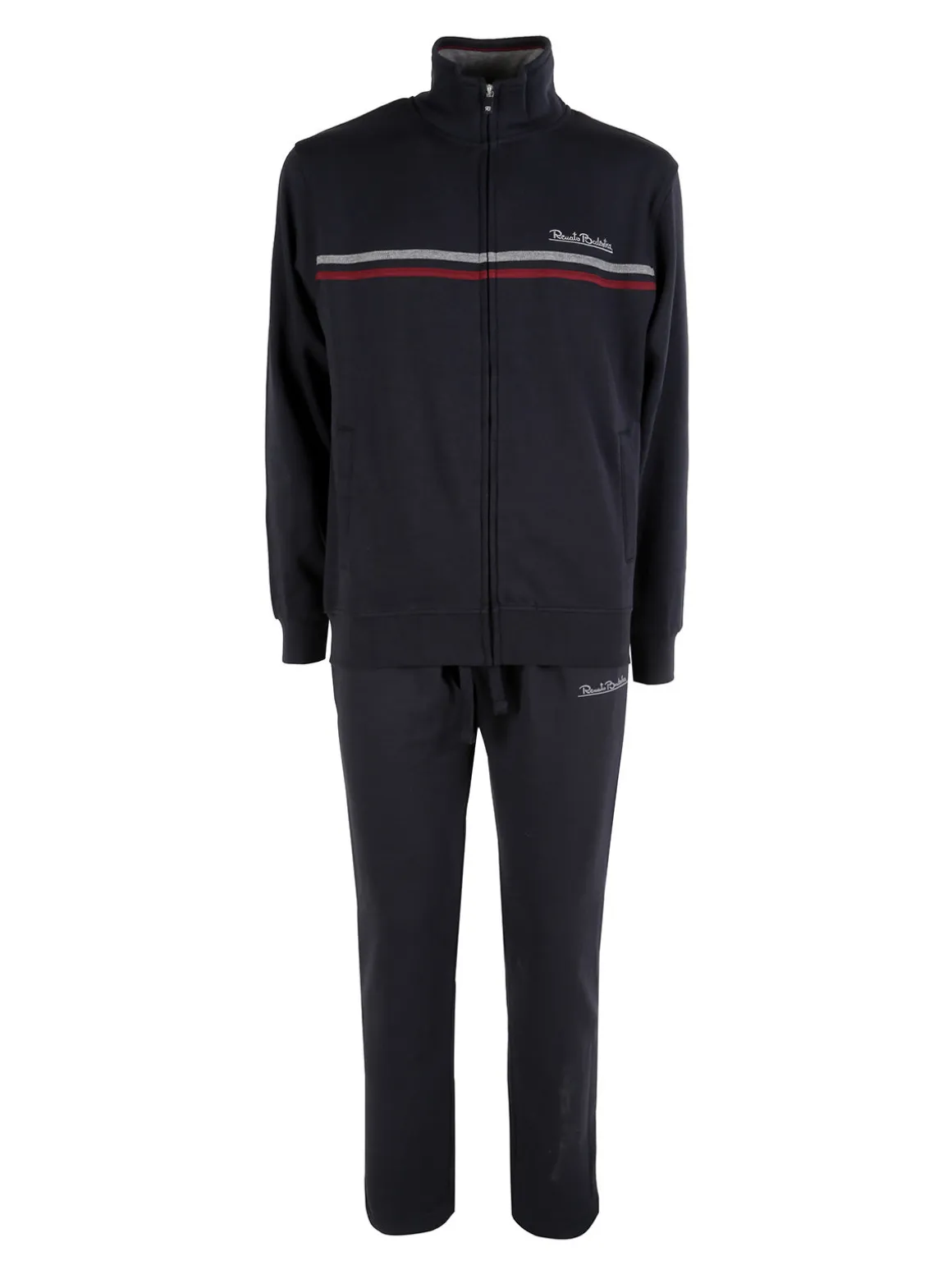 Renato Balestra Completo tuta da uomo 2 pezzi con felpa zip e pantaloni - blu scuro