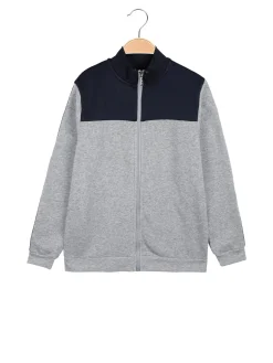 Renato Balestra Felpa pesante da ragazzo full zip con strisce sulle maniche