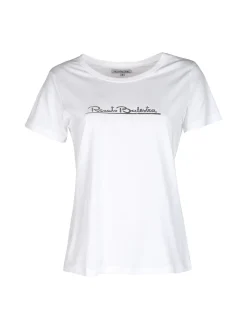 Renato Balestra T-shirt donna in cotone bielastico con logo
