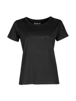 Renato Balestra T-shirt donna in cotone bielastico con glitter
