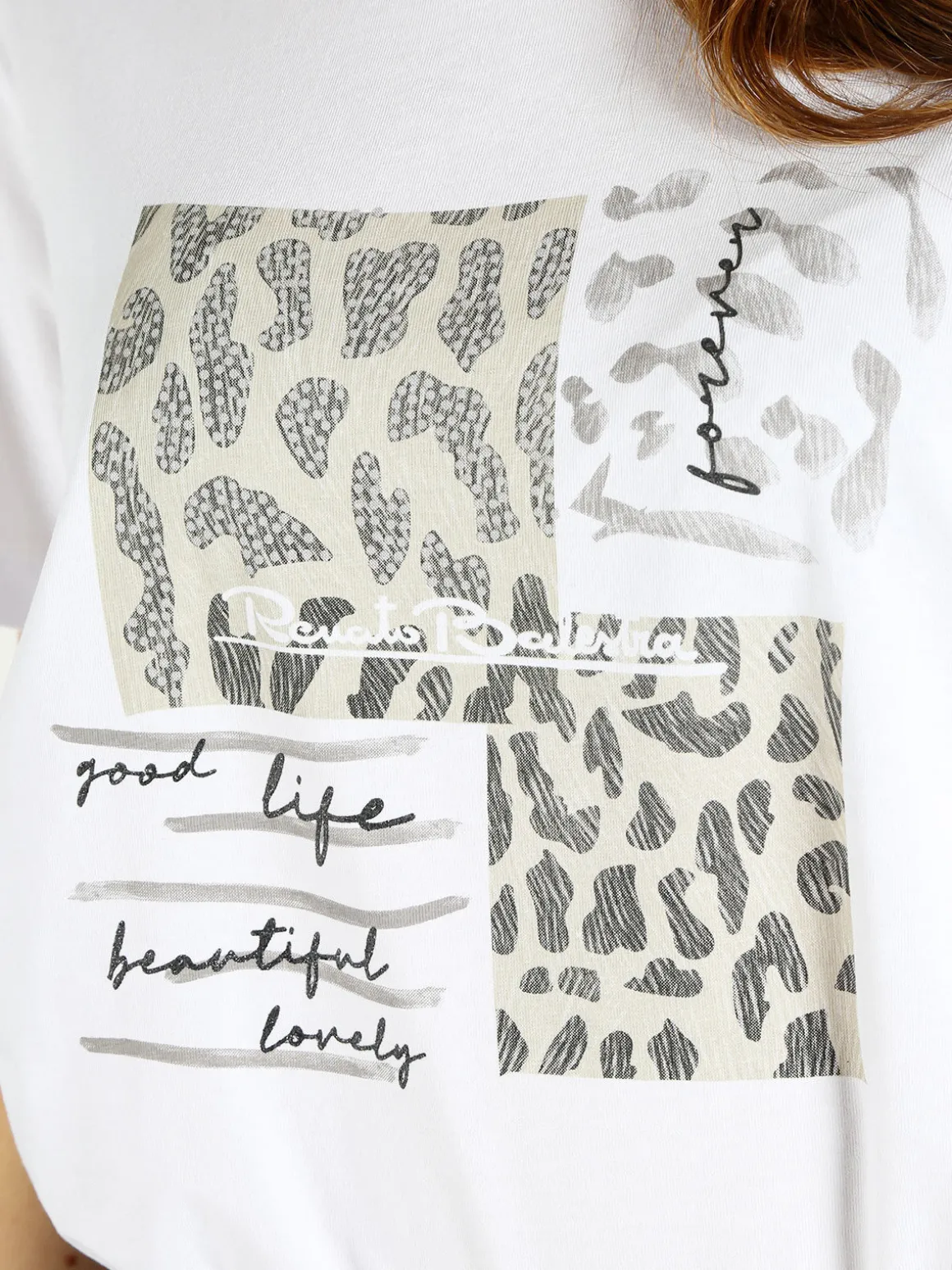 Renato Balestra T-shirt donna in cotone bielastico con stampa