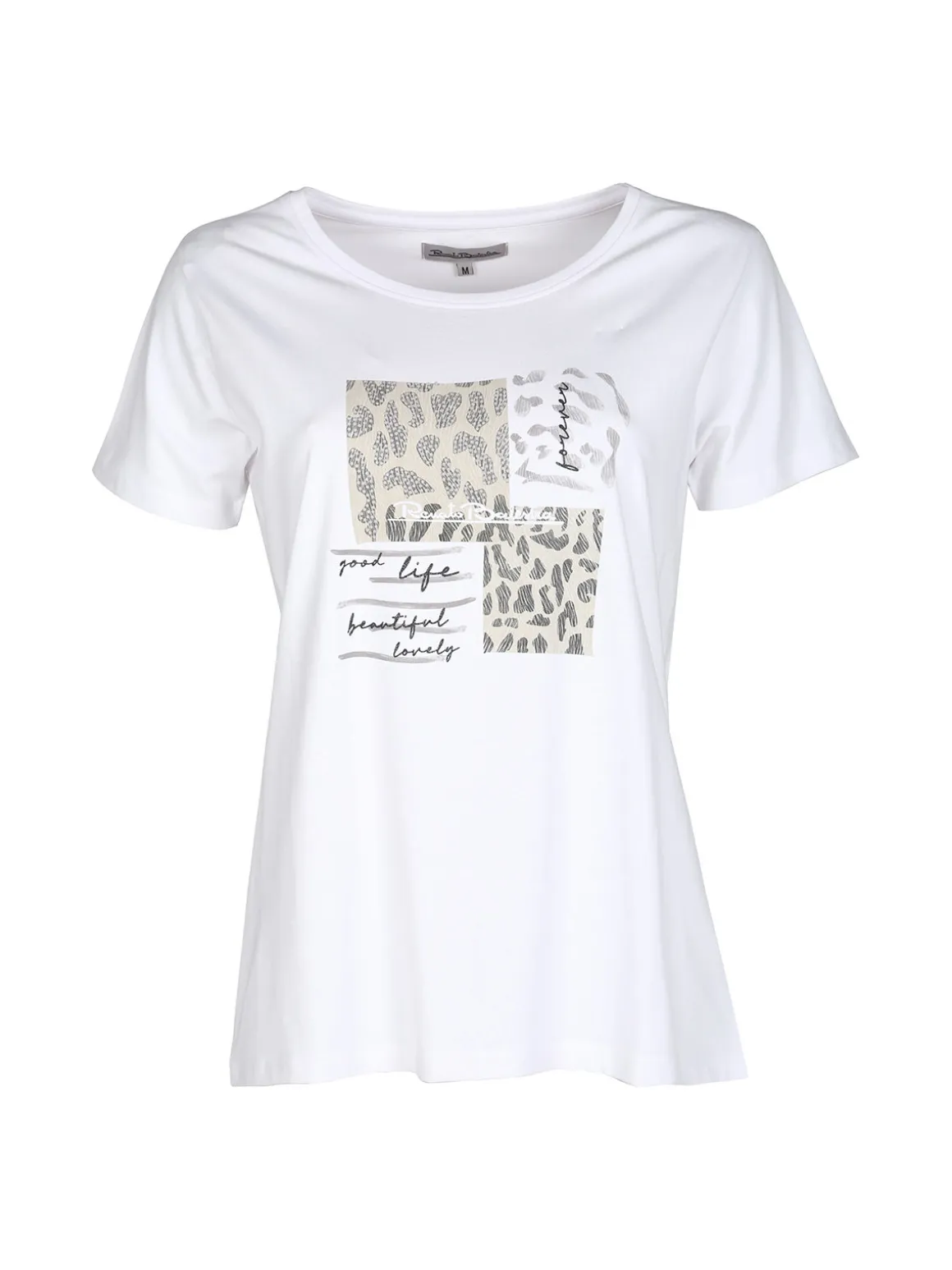 Renato Balestra T-shirt donna in cotone bielastico con stampa