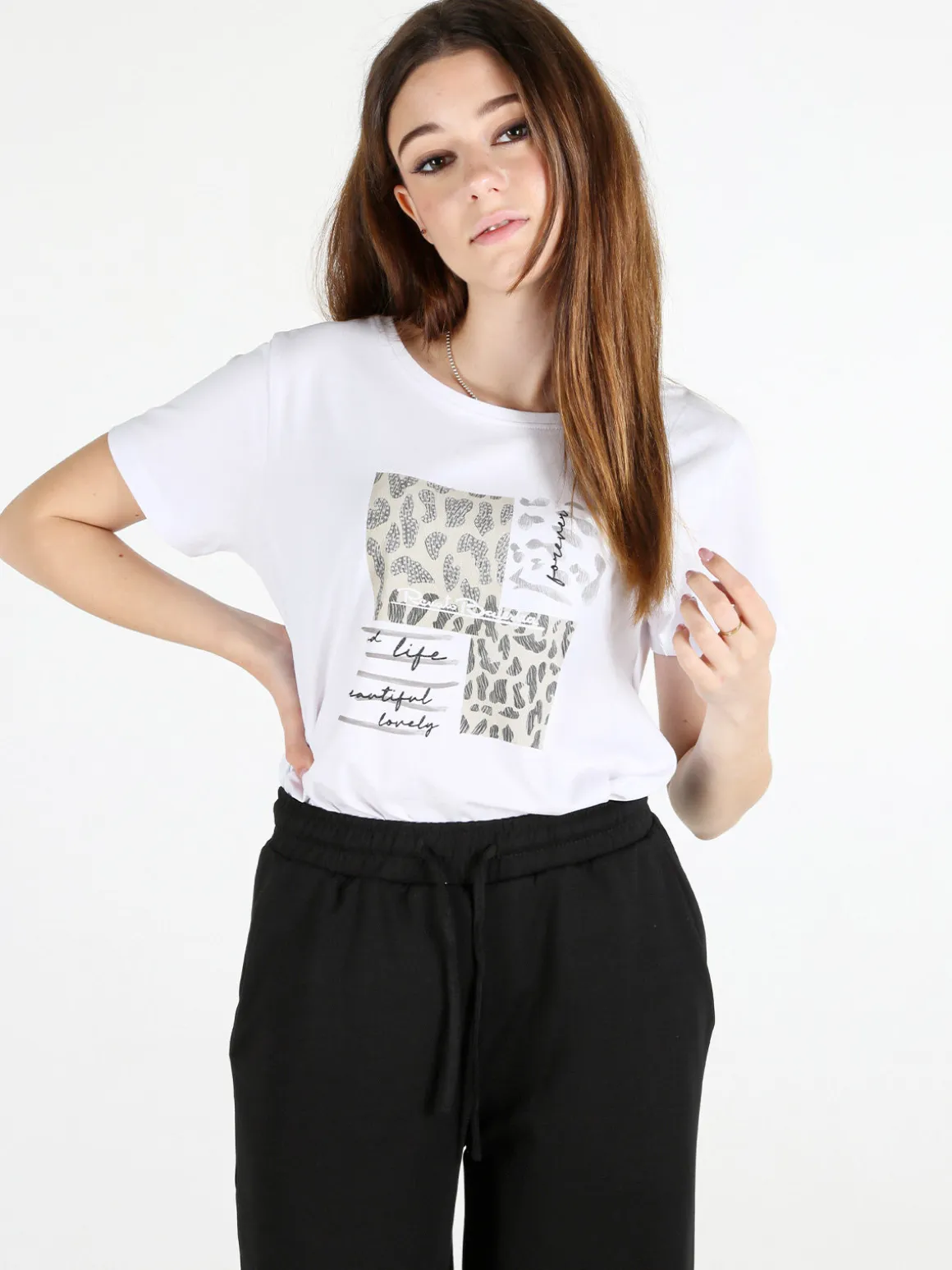 Renato Balestra T-shirt donna in cotone bielastico con stampa