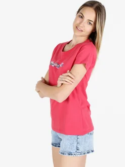Renato Balestra T-shirt donna in cotone bielastico con scritta e strass