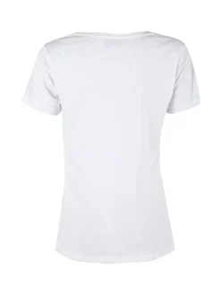 Renato Balestra T-shirt girocollo da donna in cotone bielastico con scritta