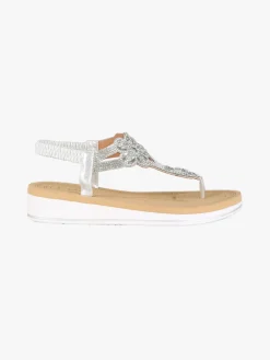 Renda Sandali infradito slip on con strass da donna