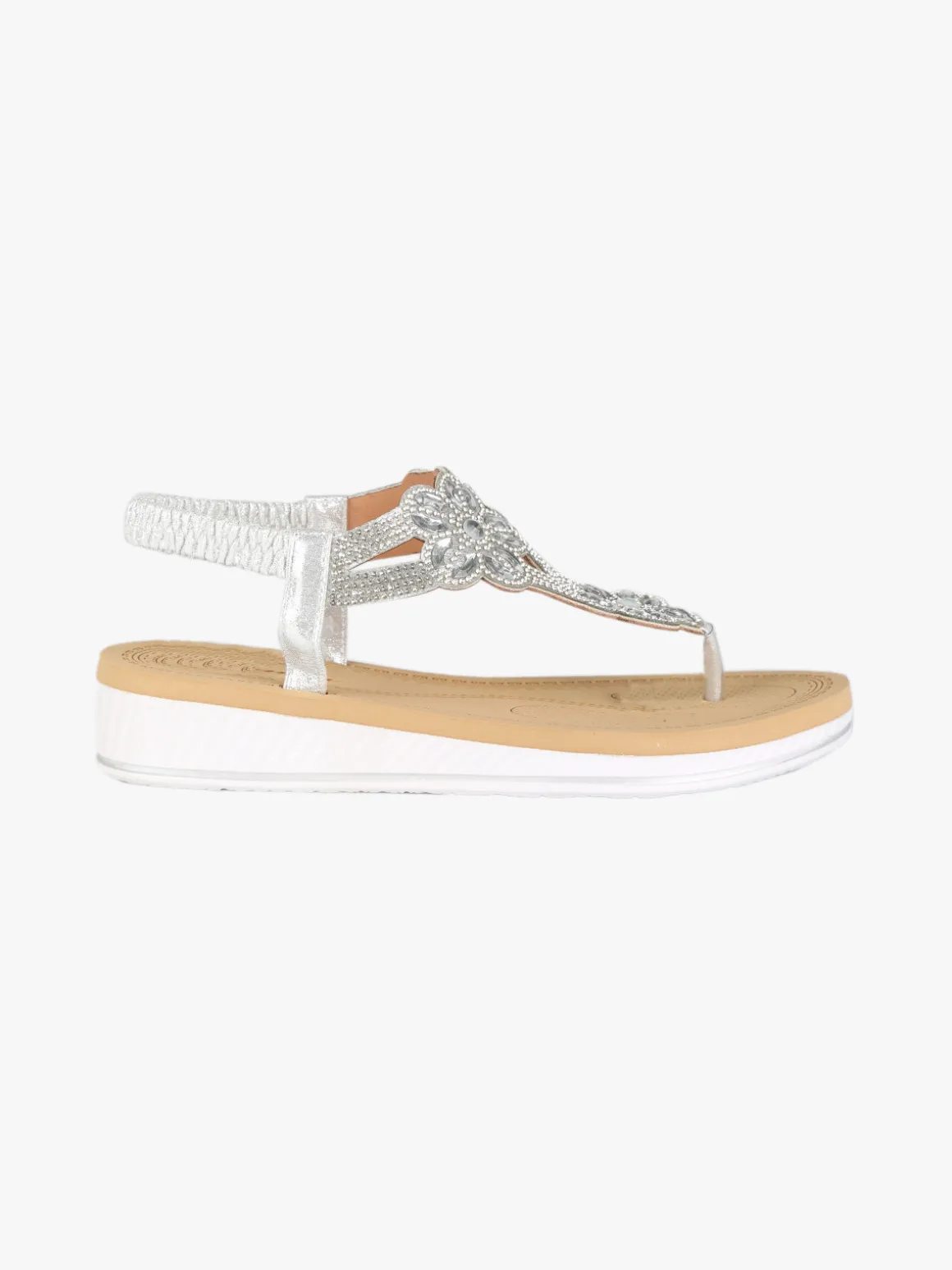 Renda Sandali infradito slip on con strass da donna