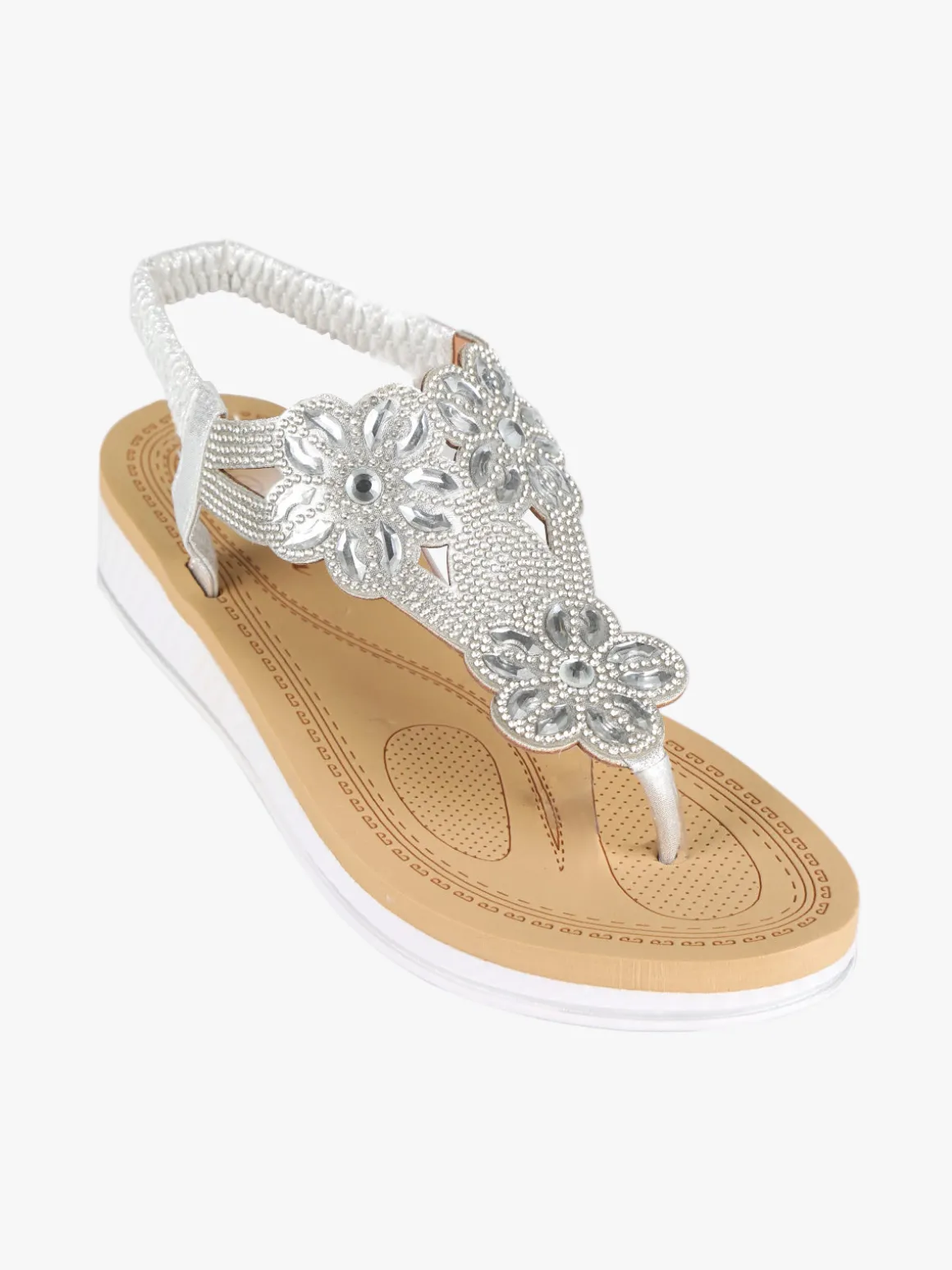 Renda Sandali infradito slip on con strass da donna