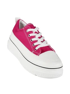 Renda Sneakers donna in tela con platform