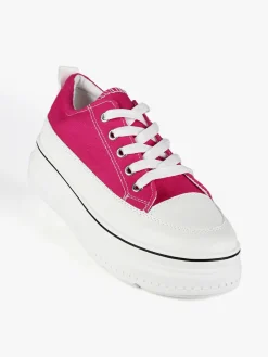 Renda Sneakers donna in tela con platform