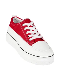Renda Sneakers donna in tela con platform