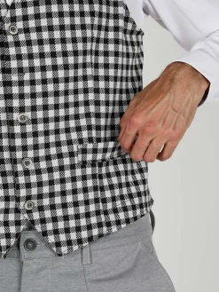 Renever Gilet uomo a quadretti con bottoni