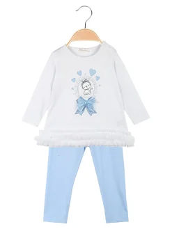 Re Panda Completo da neonata 2 pezzi con t-shirt a maniche lunghe