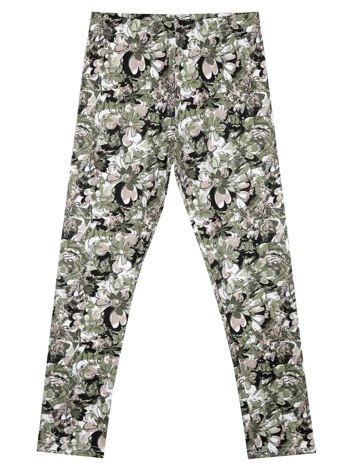 Re Panda Completo 2 pezzi da bambina con leggings fiorato
